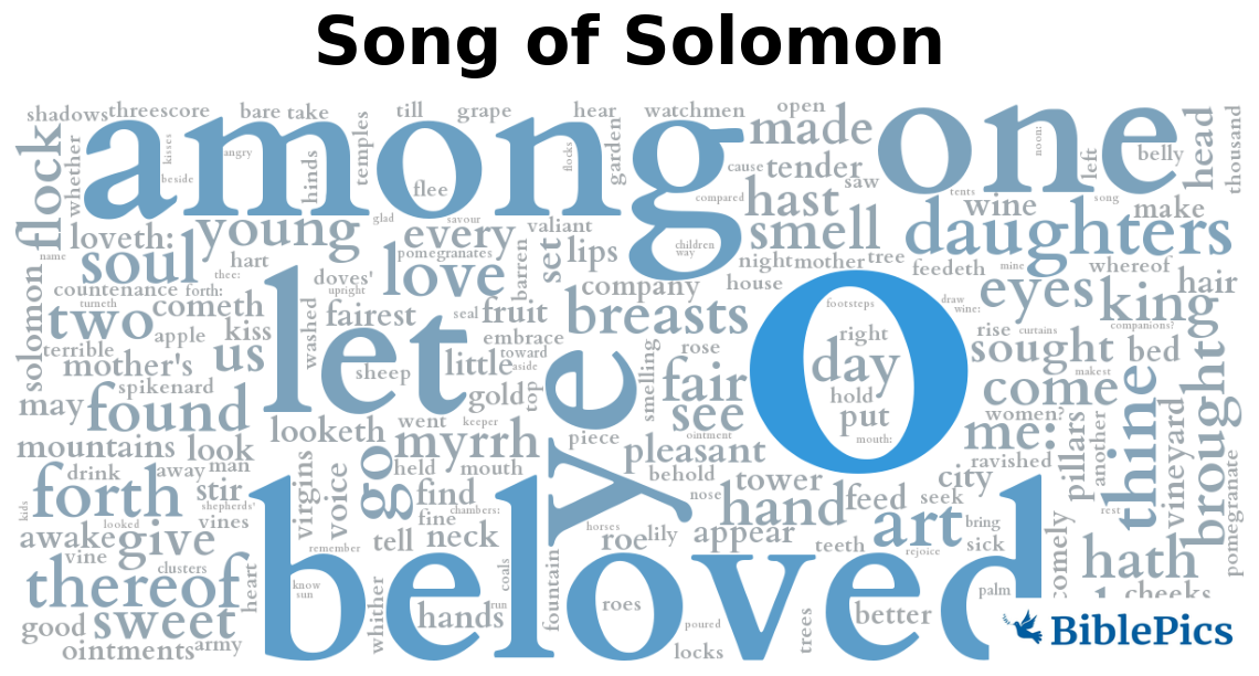 wordcloud for Song of Solomon